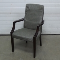 Grey Patterned High Back Guest Side Reception Chair